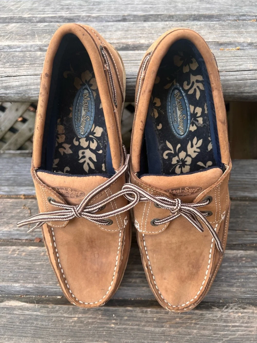Maui surf Men’s Tan Boat Shoes